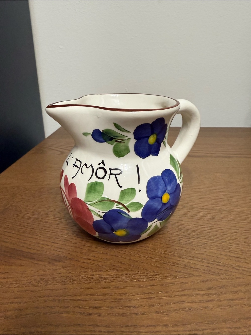 Vintage Ceramiche Fabbro Italian Hand Painted Pitcher
